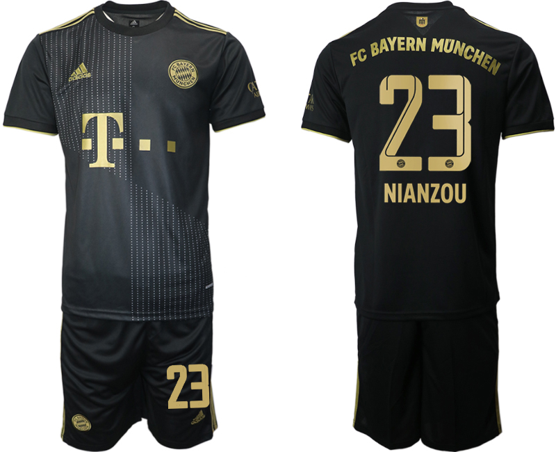 Men 2021-2022 Club Bayern Munich away black #23 Adidas Soccer Jersey->bayern munich jersey->Soccer Club Jersey